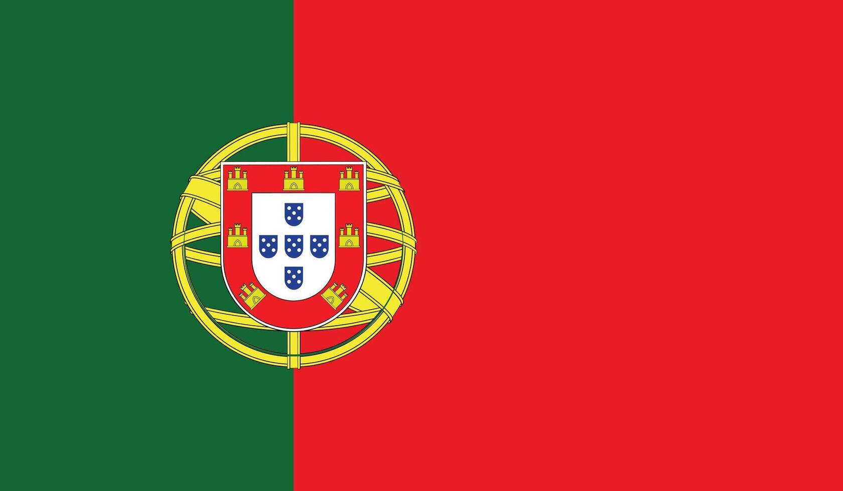 vlak illustratie van Portugal nationaal vlag. Portugal vlag ontwerp. vector