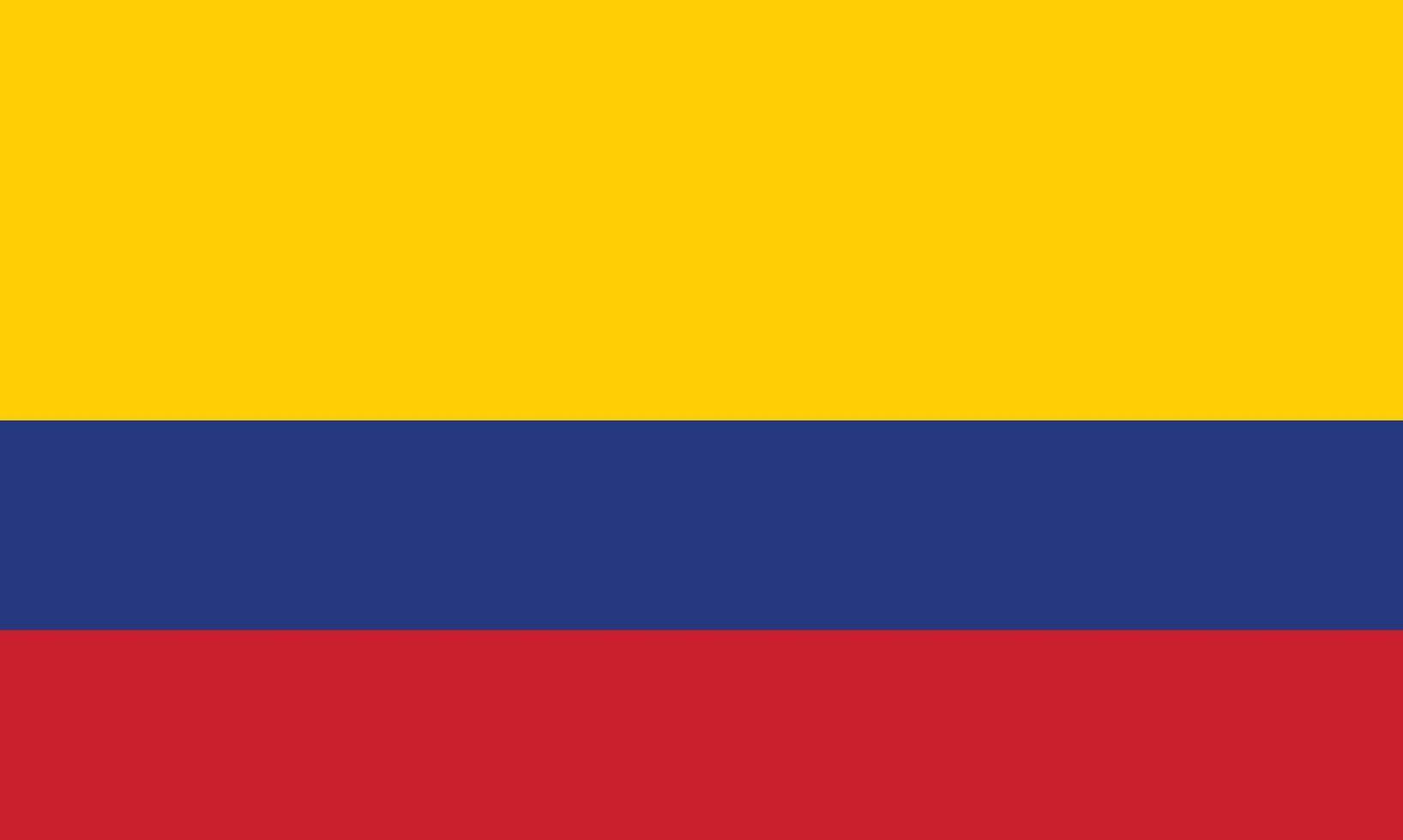 vlak illustratie van Colombia vlag. Colombia nationaal vlag ontwerp. vector