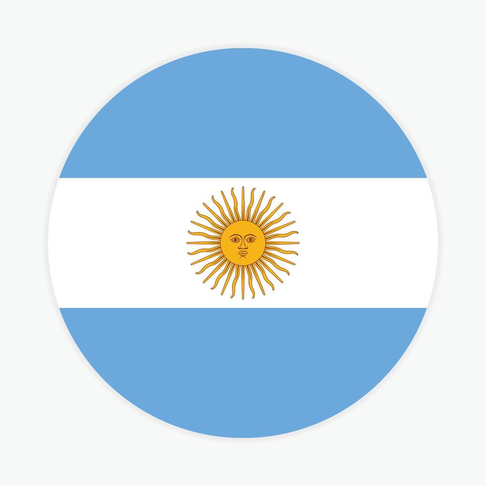 vlak illustratie van Argentinië nationaal vlag. Argentinië cirkel vlag. ronde van Argentinië vlag. vector