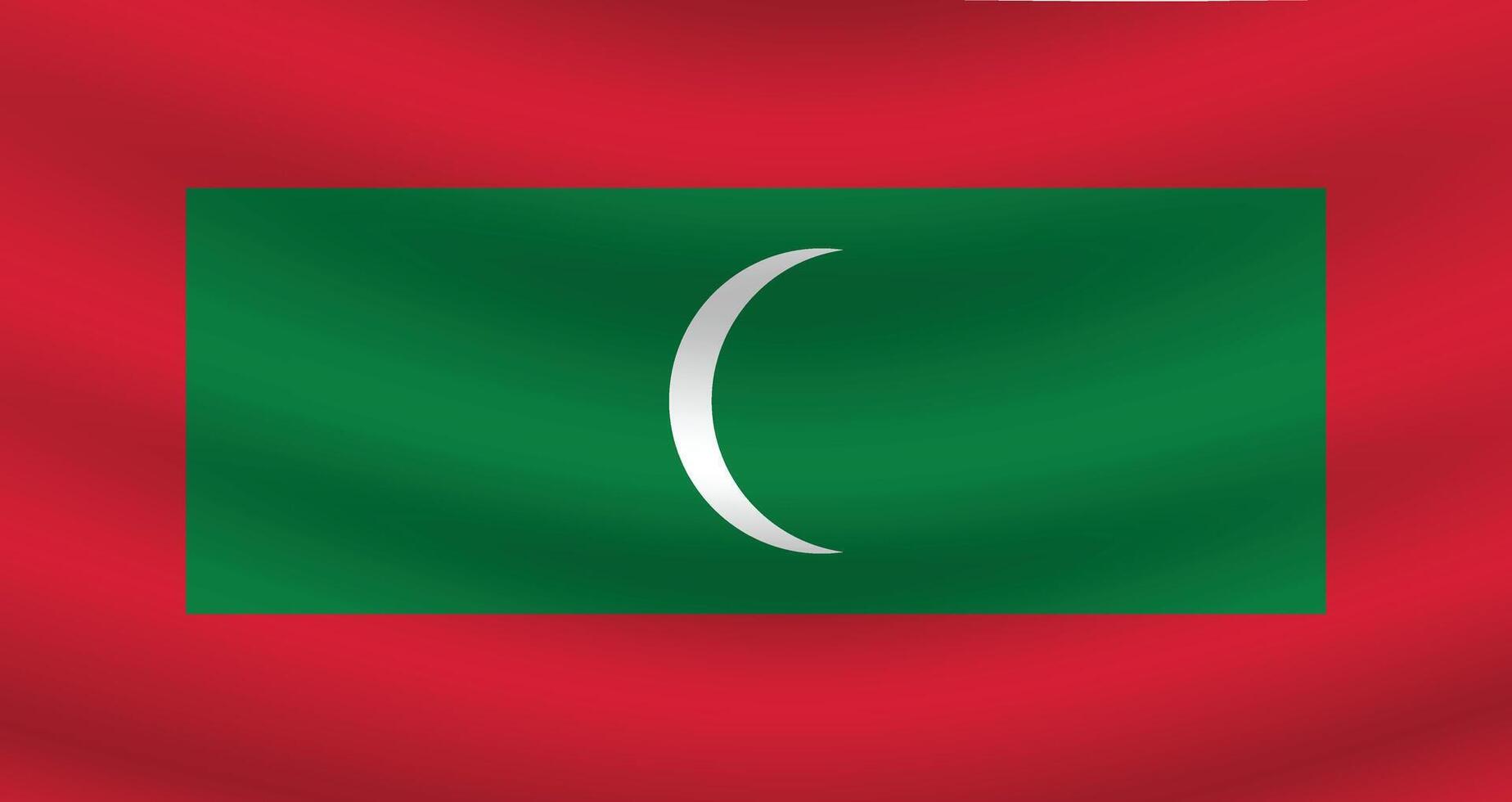 vlak illustratie van de Maldiven vlag. Maldiven nationaal vlag ontwerp. Maldiven Golf vlag. vector