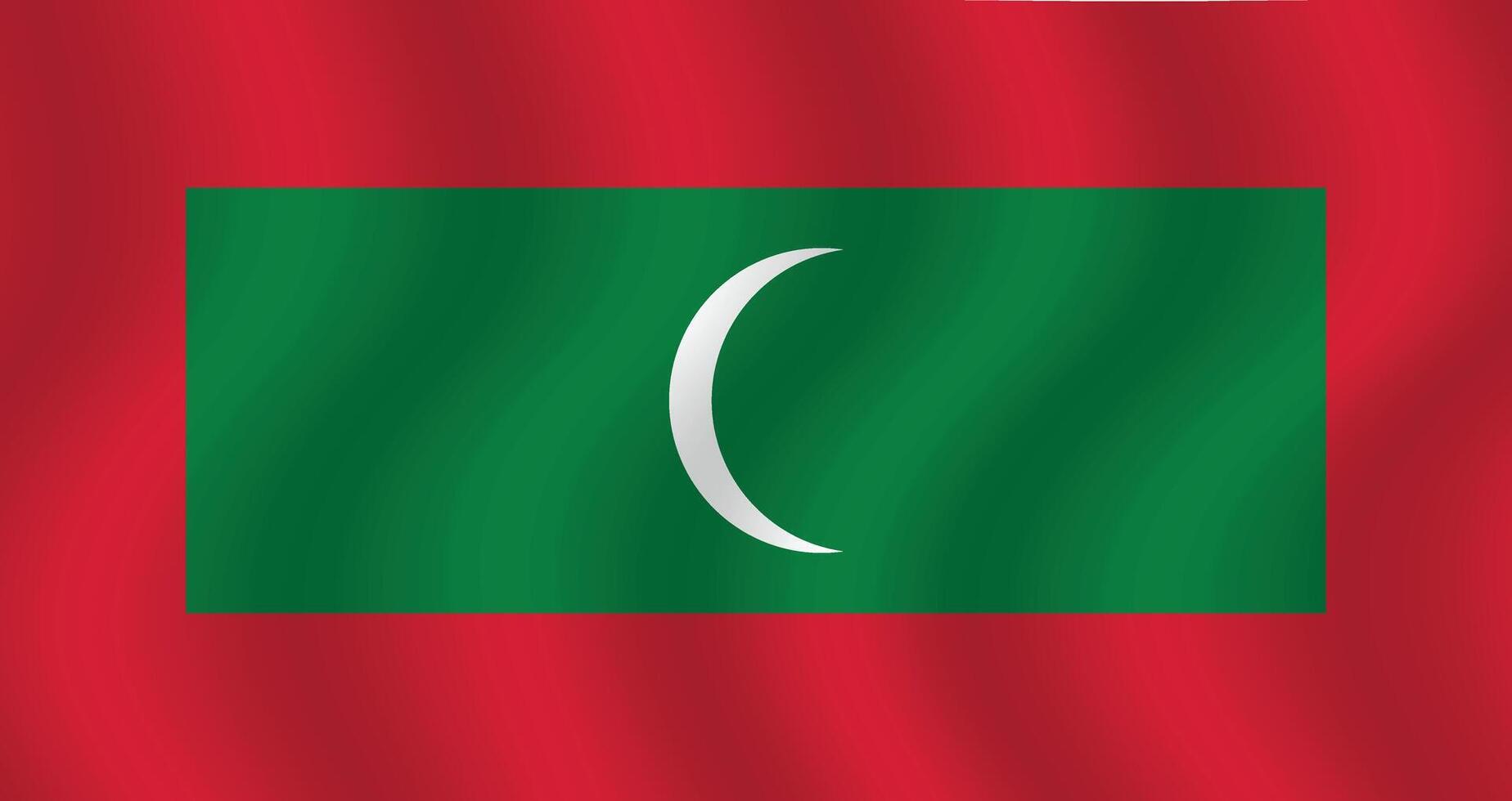 vlak illustratie van de Maldiven vlag. Maldiven nationaal vlag ontwerp. Maldiven Golf vlag. vector