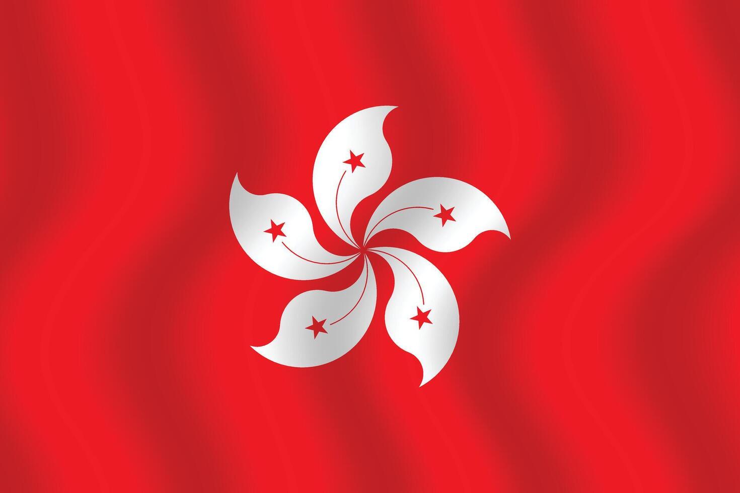 vlak illustratie van de hong Kong nationaal vlag. hong Kong vlag ontwerp. hong Kong Golf vlag. vector