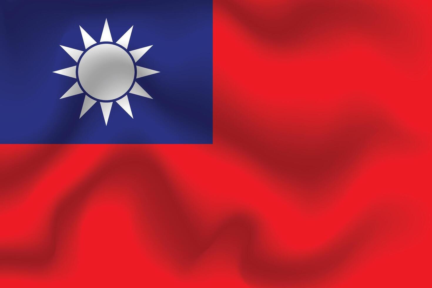 vlak illustratie van Taiwan nationaal vlag. Taiwan vlag ontwerp. Taiwan Golf vlag. vector