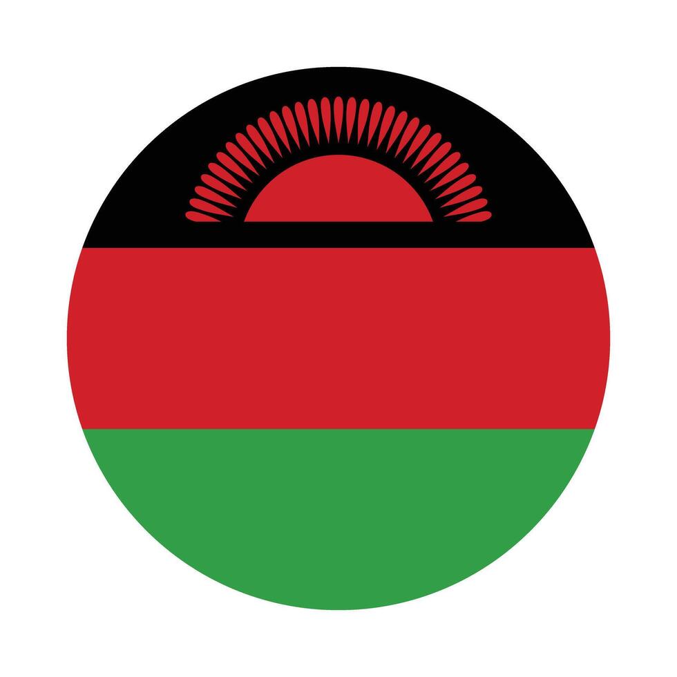 Malawi nationaal vlag vector icoon ontwerp. Malawi cirkel vlag. ronde van Malawi vlag.