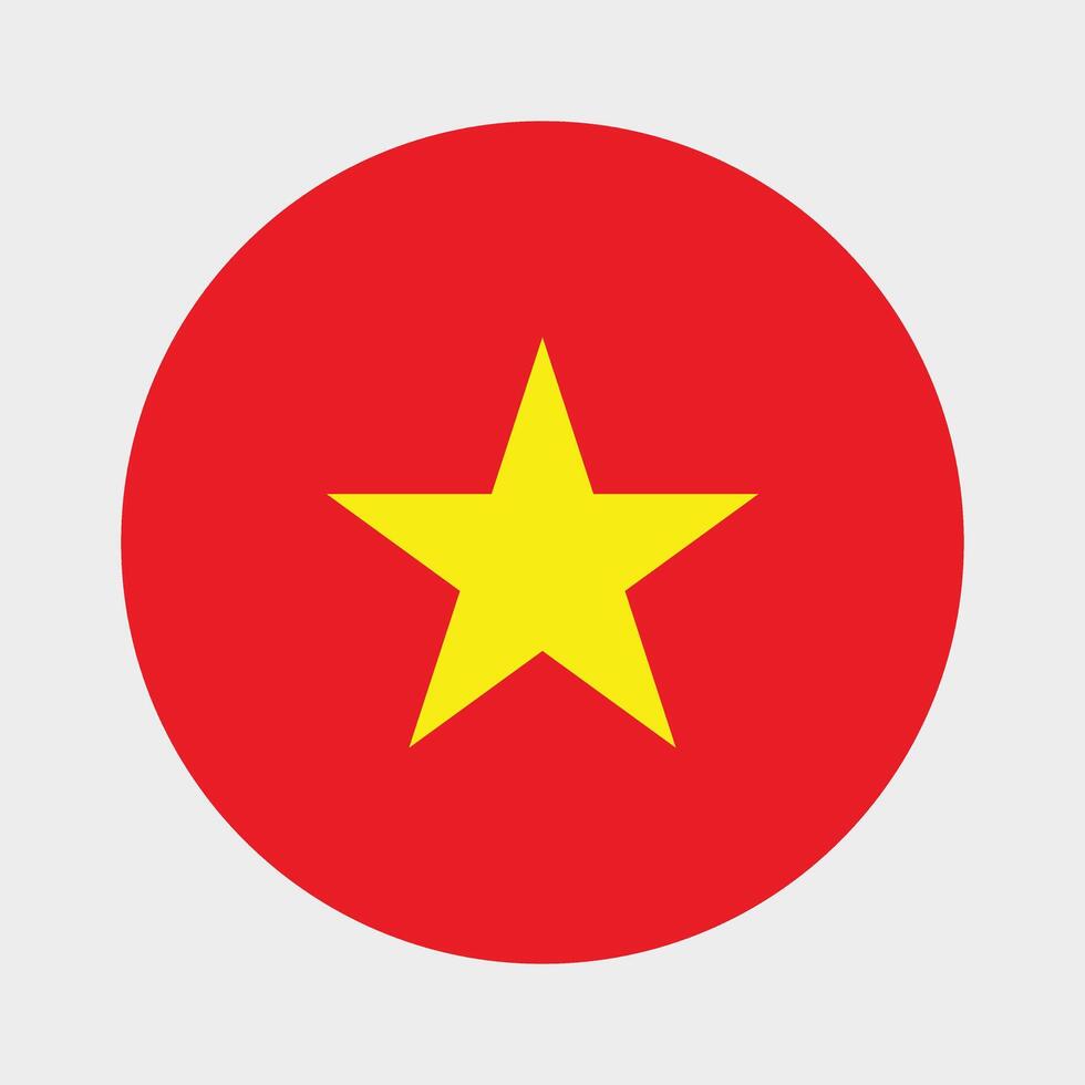 Vietnam nationaal vlag vector icoon ontwerp. Vietnam cirkel vlag. ronde van Vietnam vlag.