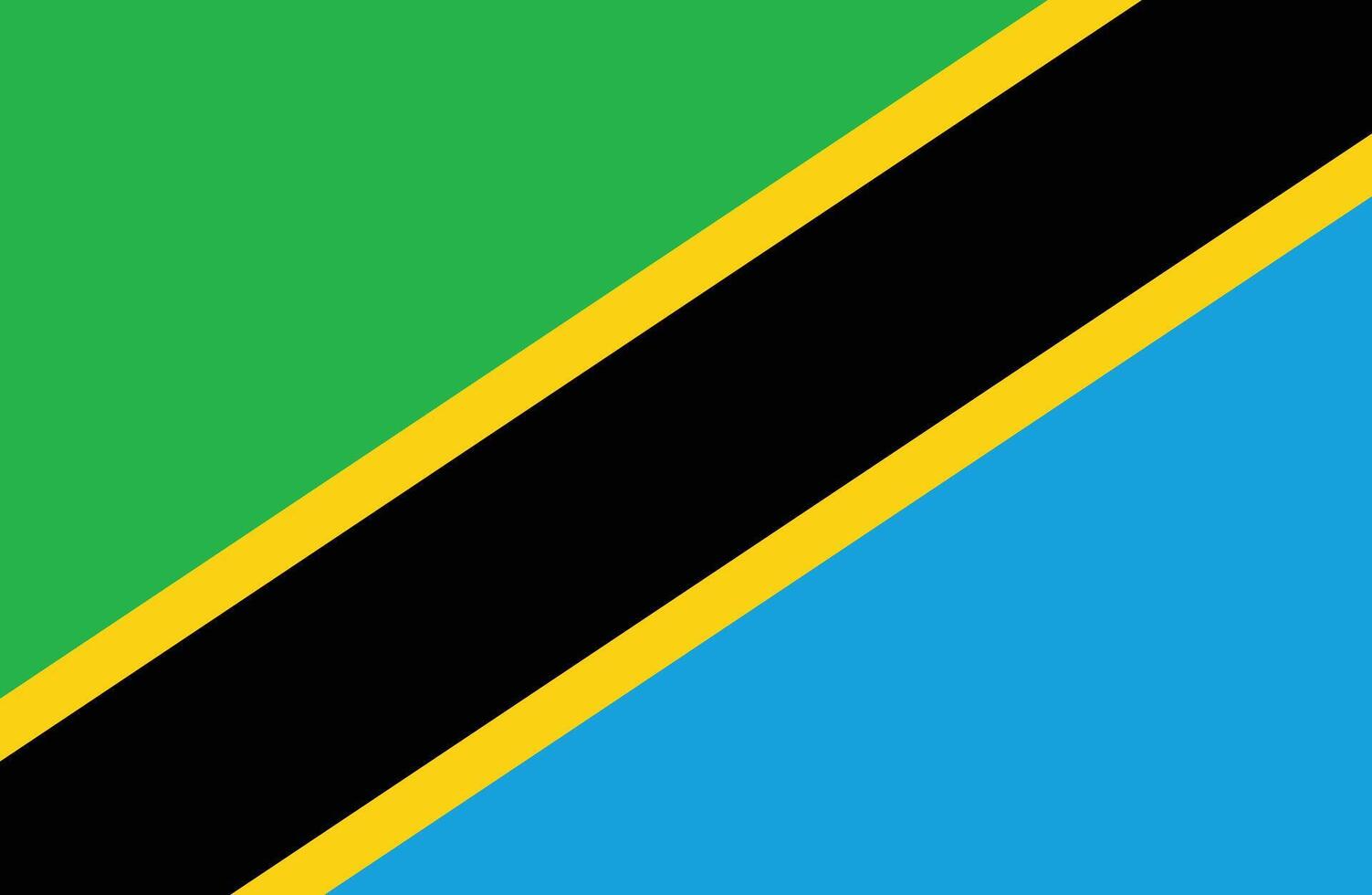 vlak illustratie van Tanzania nationaal vlag. Tanzania vlag ontwerp. vector