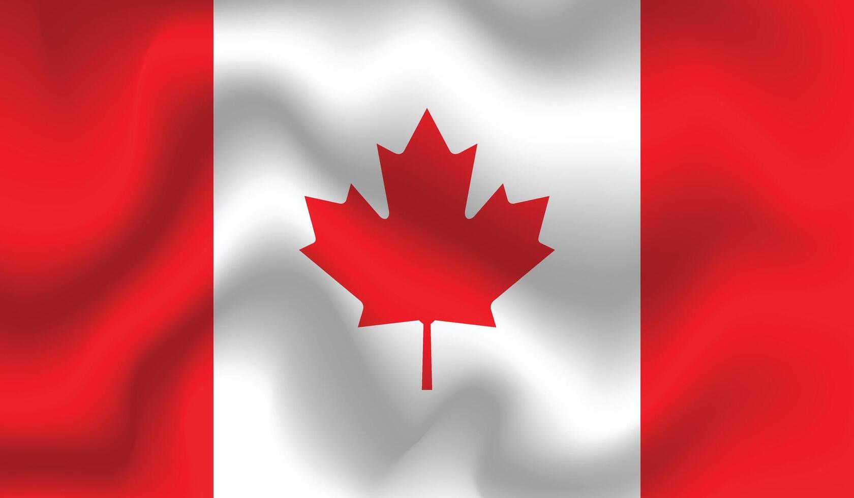 vlak illustratie van de Canadees vlag. Canada nationaal vlag ontwerp. Canada golven vlag. vector