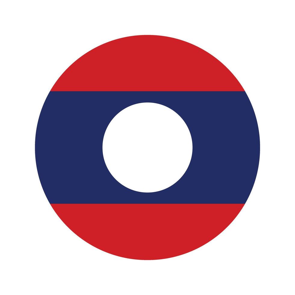 Laos nationaal vlag vector icoon ontwerp. Laos cirkel vlag. ronde van Laos vlag.
