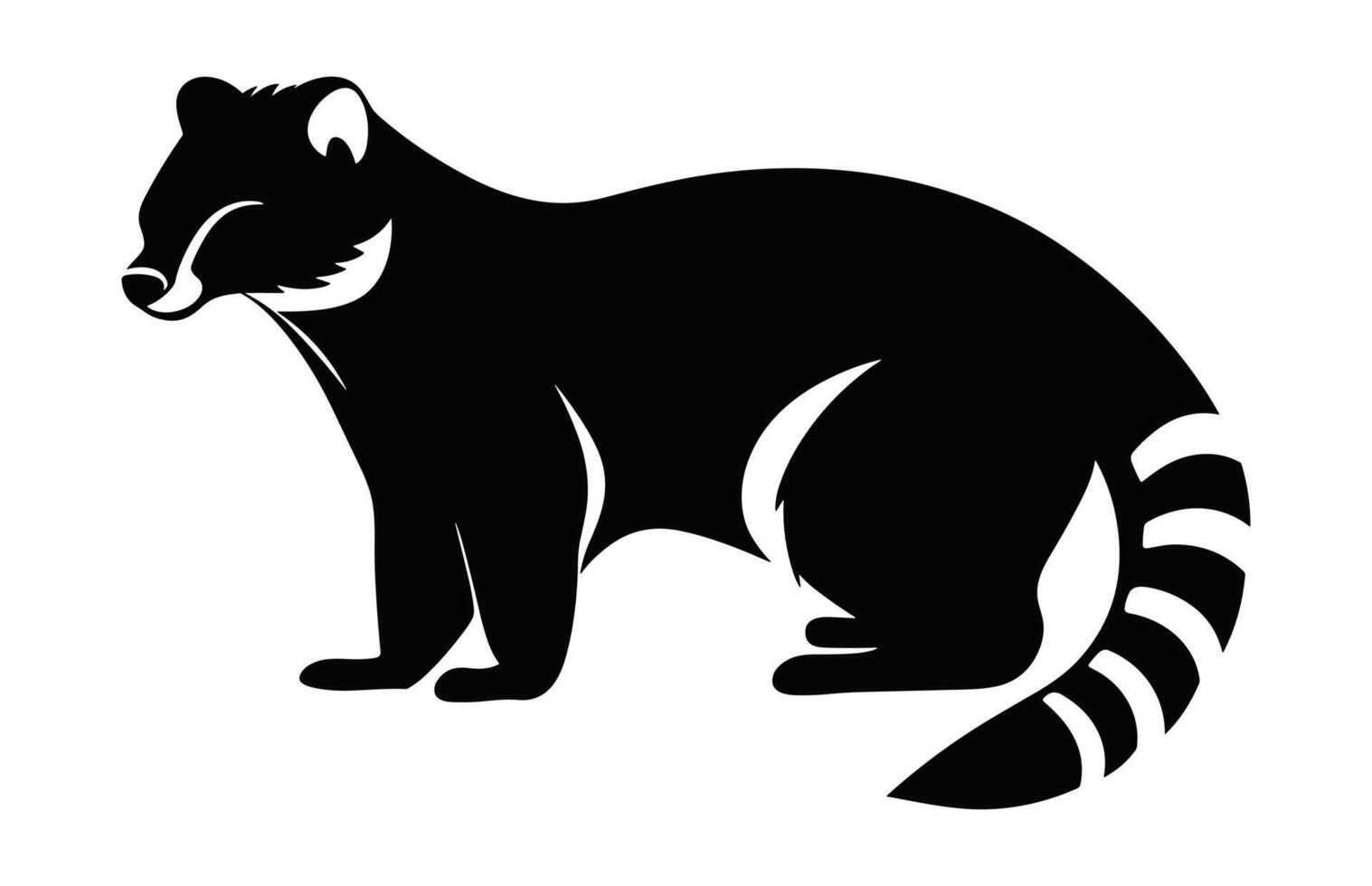 coati dier vector zwart silhouet geïsoleerd Aan een wit achtergrond