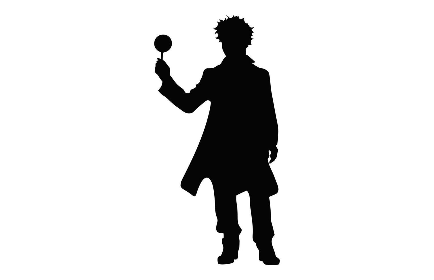 clown attractie silhouet vector geïsoleerd Aan een wit achtergrond