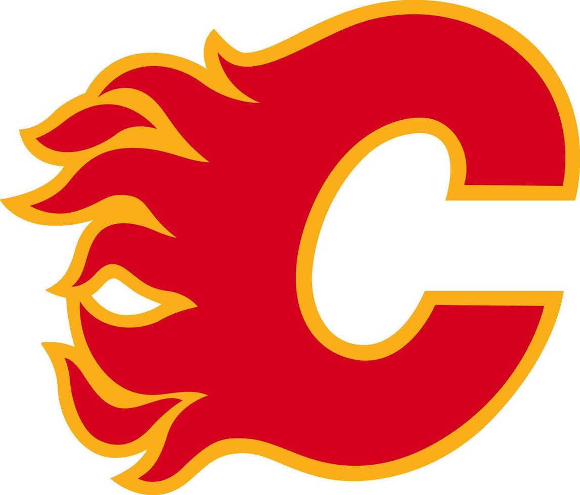 logo van de Calgary vlammen nationaal hockey liga team vector