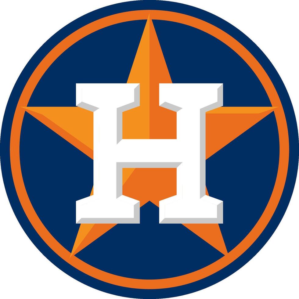 logo van de houston astros majoor liga basketbal team vector