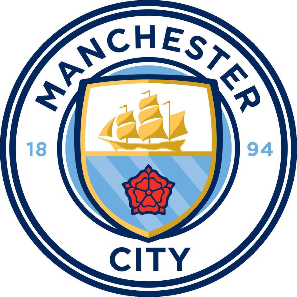 de logo van de Manchester stad Amerikaans voetbal club van de Engels premier liga vector