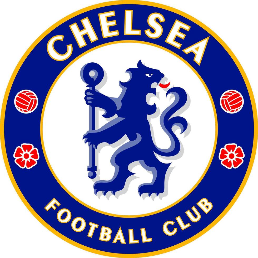 de logo van de chelsea Amerikaans voetbal club van de Engels premier liga vector