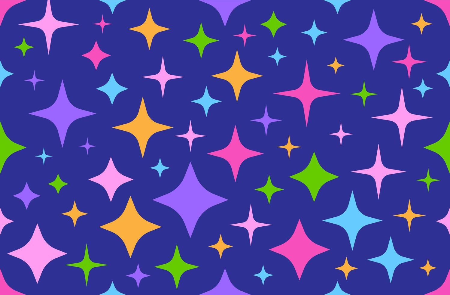 fonkeling ster naadloos patroon, sprankelend sterren decoratief achtergrond, vector geïsoleerd vector illustratie