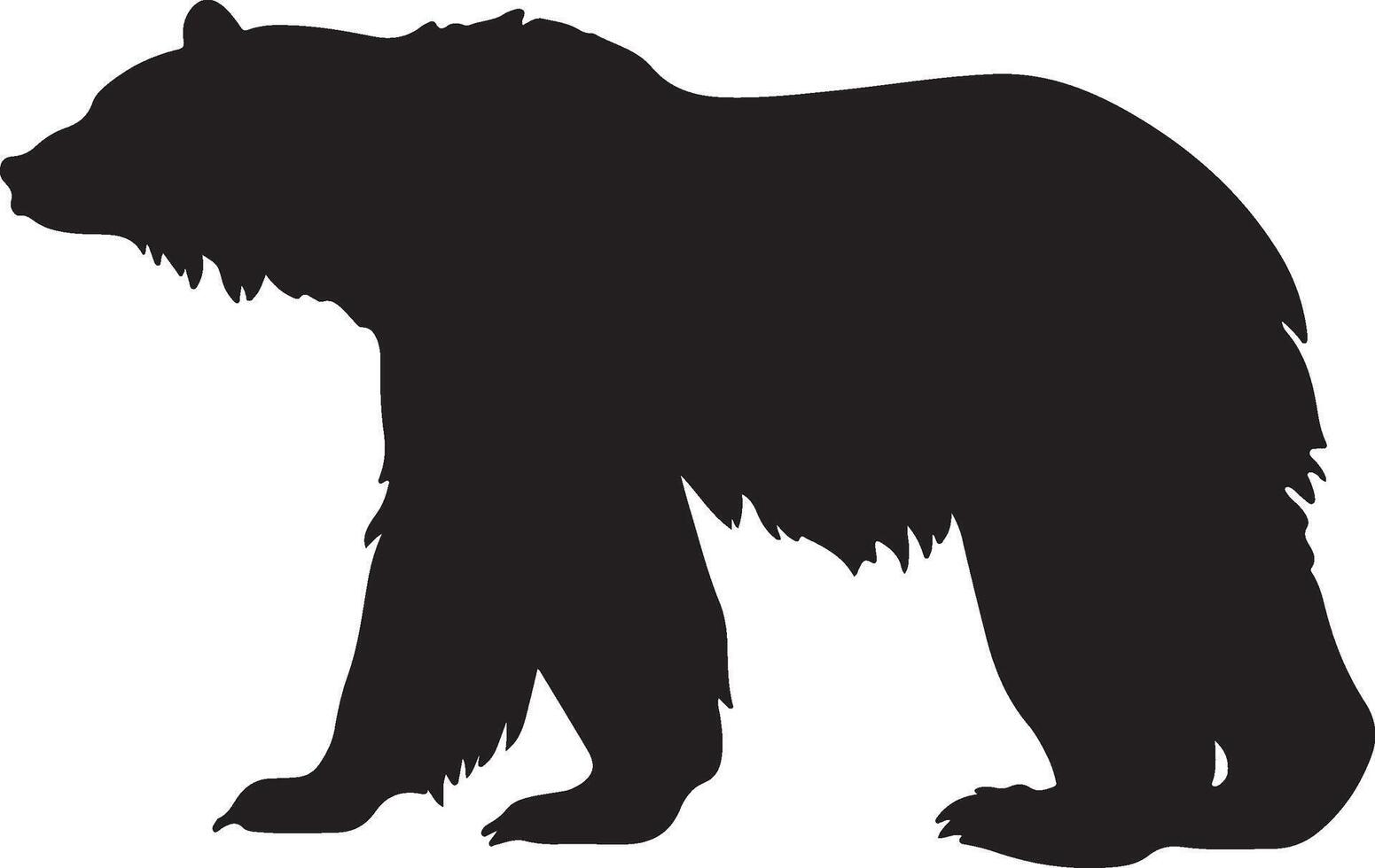 polair beer silhouet vector illustratie wit achtergrond