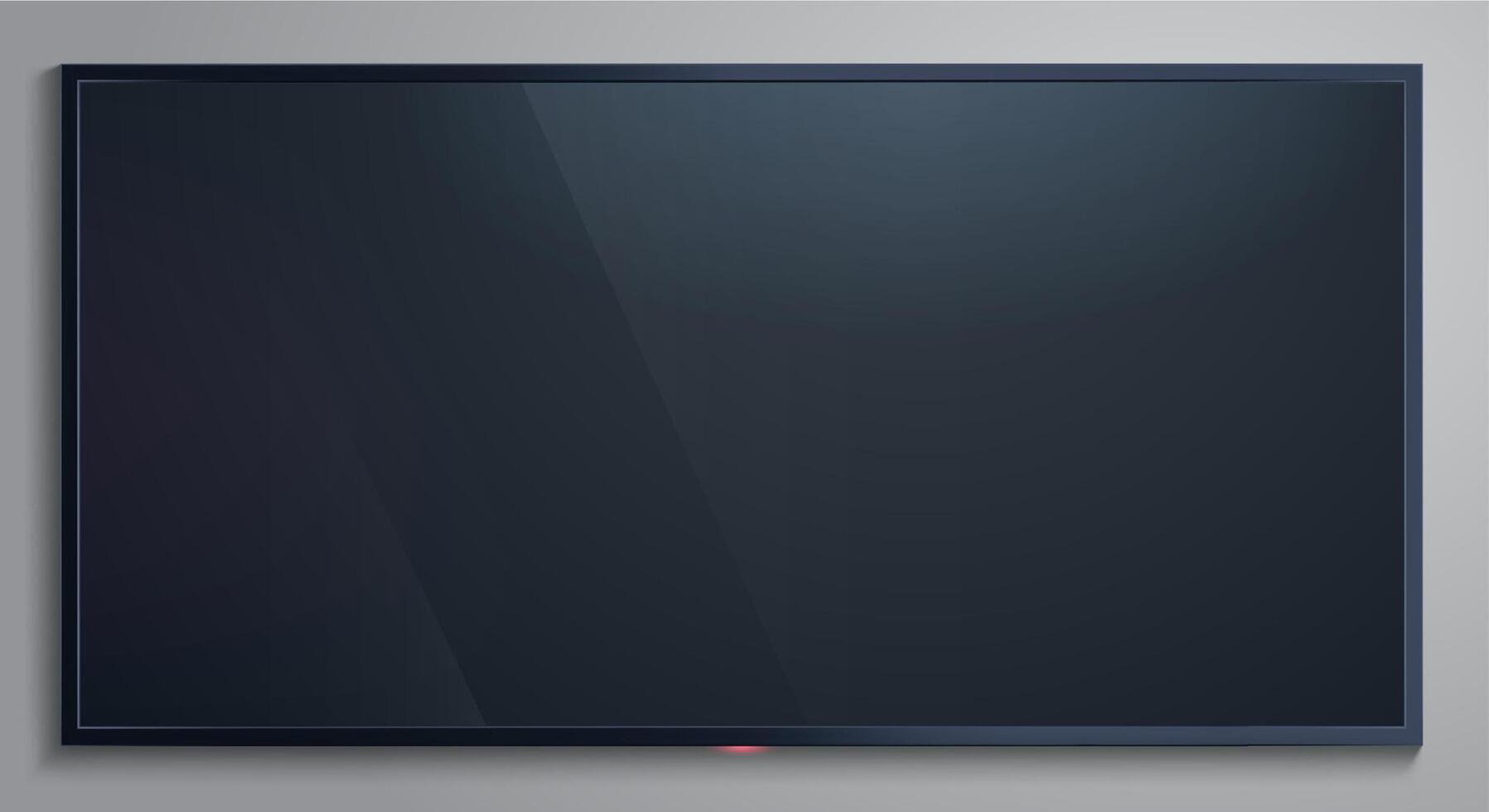 realistisch TV scherm. lcd modern blanco Scherm, televisie toezicht houden op scherm model, lcd paneel geïsoleerd vector illustratie