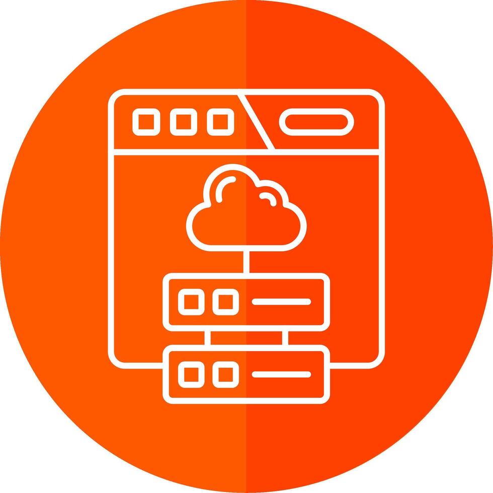 wolk opslagruimte lijn rood cirkel icoon vector