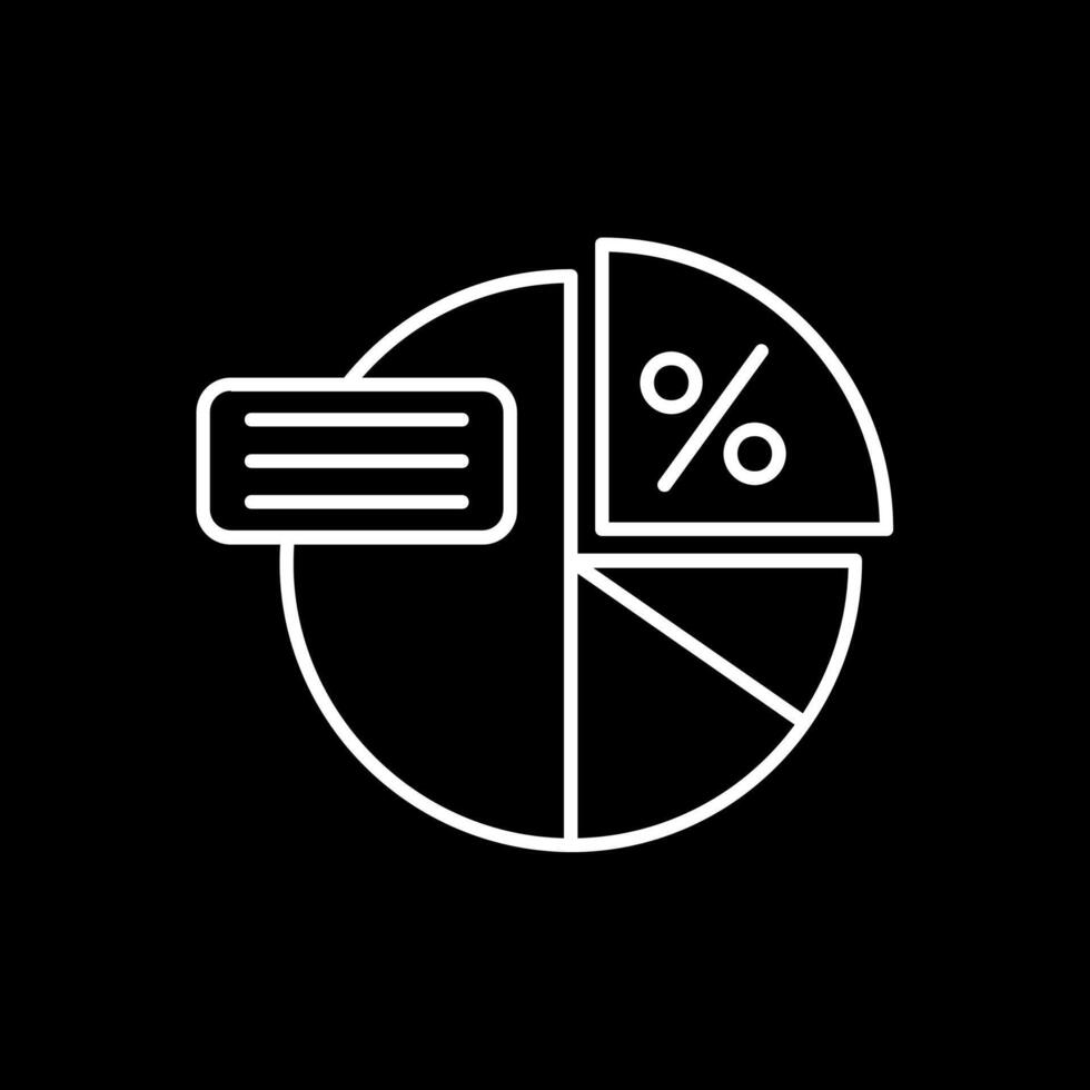 taart diagram lijn omgekeerd icoon vector