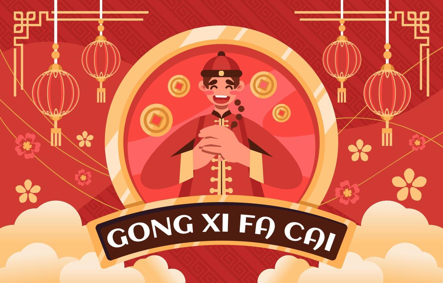 gelukkig chinees nieuwjaar concept vector