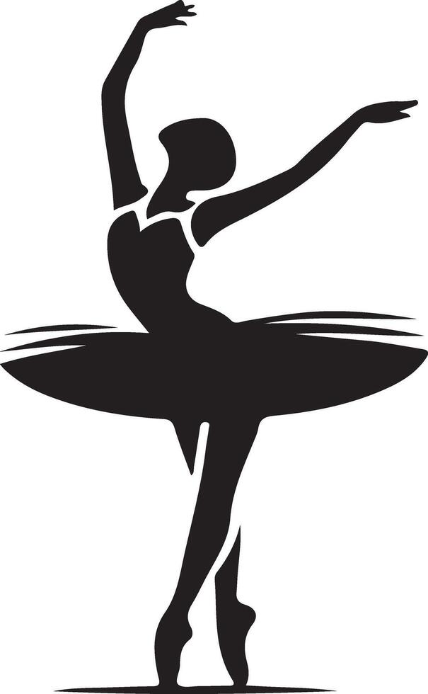 ballerina dans vector icoon in vlak stijl zwart kleur silhouet wit achtergrond 5