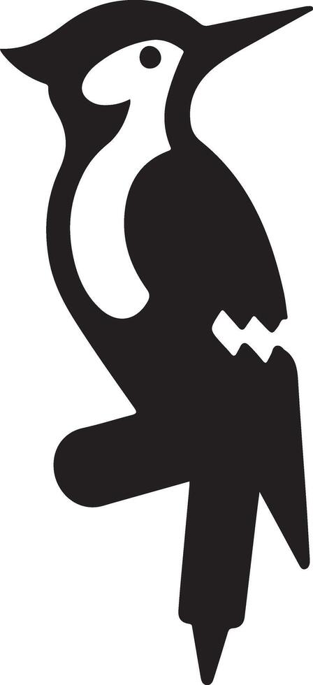 spechten vogel logo concept, zwart kleur silhouet, wit achtergrond 24 vector