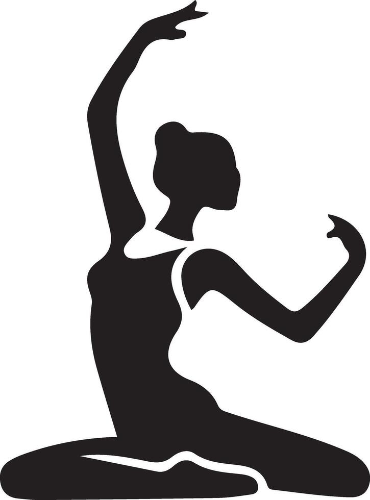 ballerina dans vector icoon in vlak stijl zwart kleur silhouet wit achtergrond 38