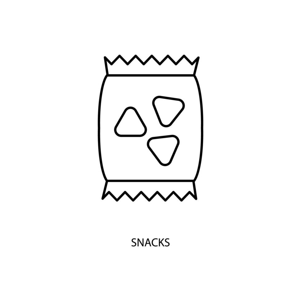 snacks concept lijn icoon. gemakkelijk element illustratie. snacks concept schets symbool ontwerp. vector