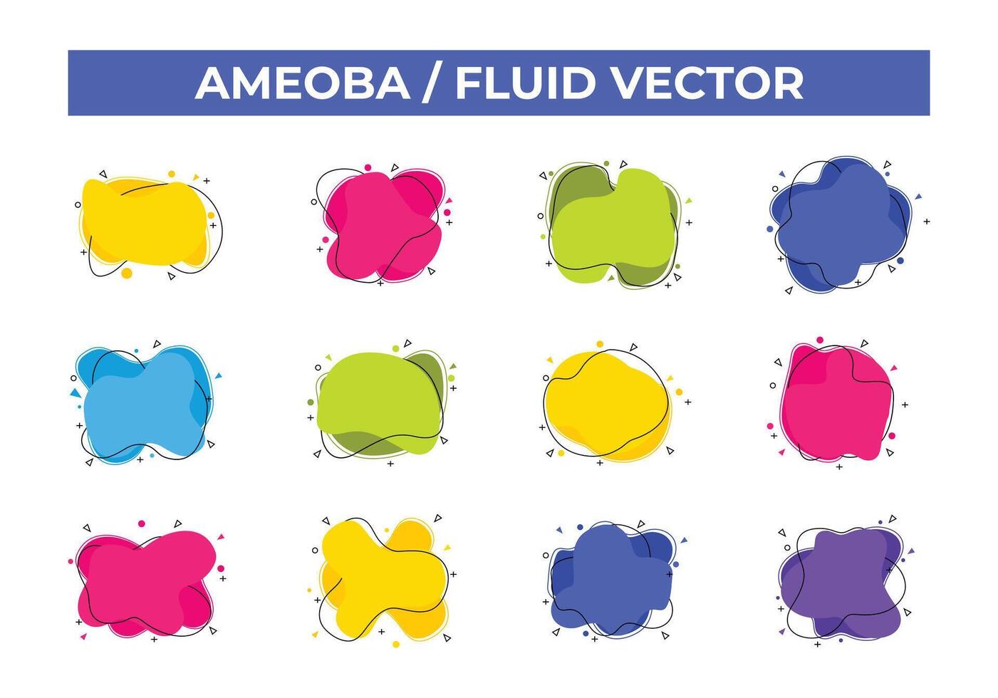 abstract vloeistof vormen. ontwerp element minimalistisch achtergrond voor tekst. amoebe vormen. vector