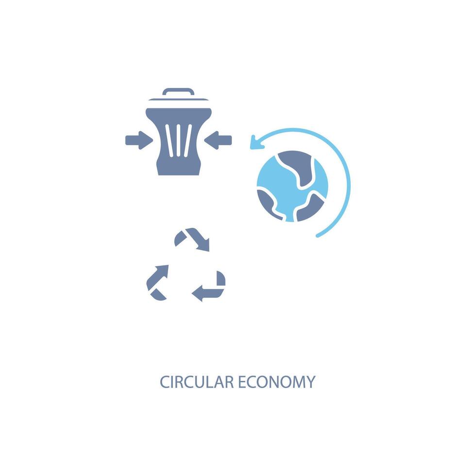 circulaire economie concept lijn icoon. gemakkelijk element illustratie. circulaire economie concept schets symbool ontwerp. vector