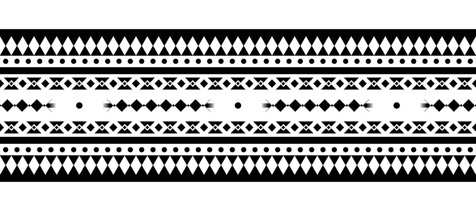 etnisch grens ornament vector illustratie. meetkundig etnisch oosters naadloos patroon. inheems Amerikaans Mexicaans Afrikaanse Indisch tribal stijl. ontwerp grens, textiel, kleding stof, kleding, tapijt, batik.