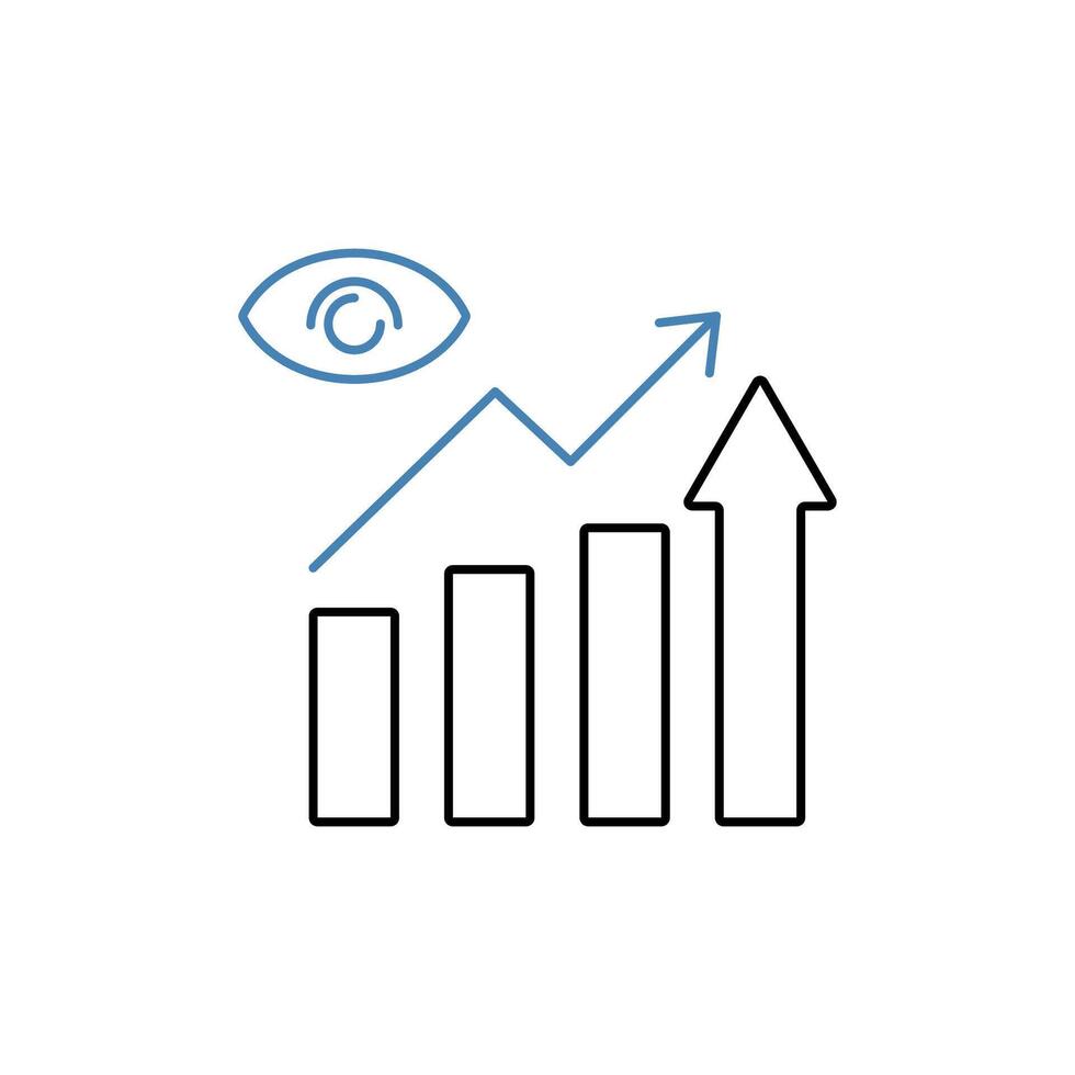 voorspellend analytics concept lijn icoon. gemakkelijk element illustratie. voorspellend analytics concept schets symbool ontwerp. vector