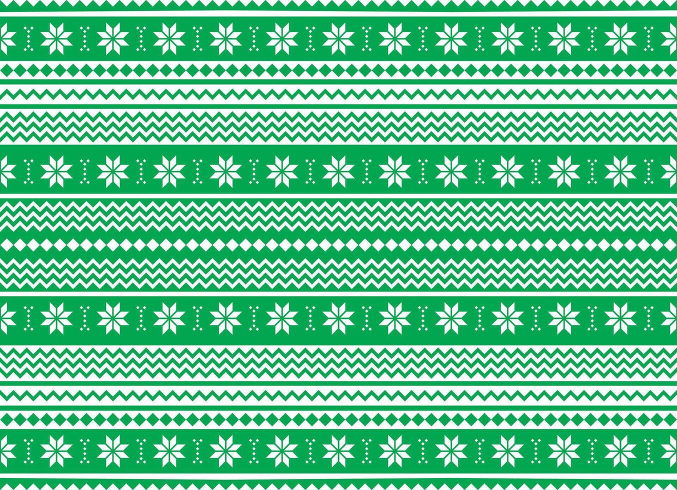vector naadloos groen winter ornament voor trui en kleding stof met sneeuwvlokken. ornament van de noordelijk volkeren. achtergrond voor afdrukken.