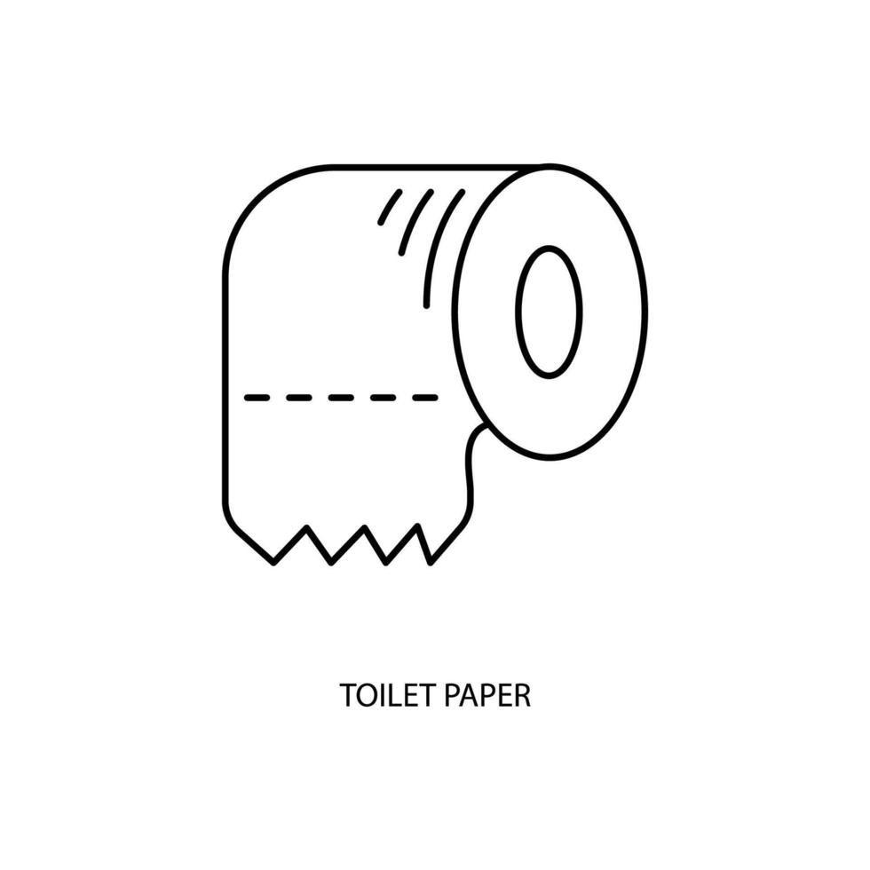 toilet papier concept lijn icoon. gemakkelijk element illustratie. toilet papier concept schets symbool ontwerp. vector