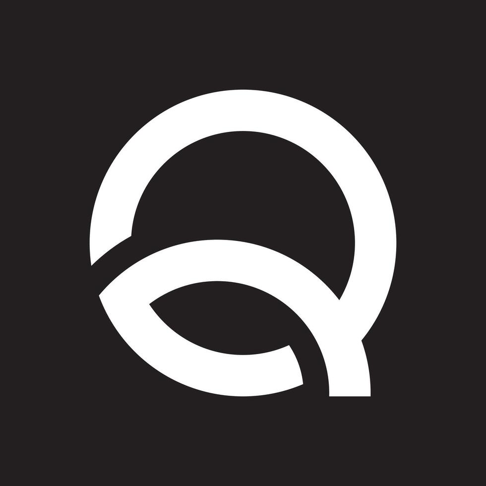 creatief q brief logo ontwerp onderhoud vector