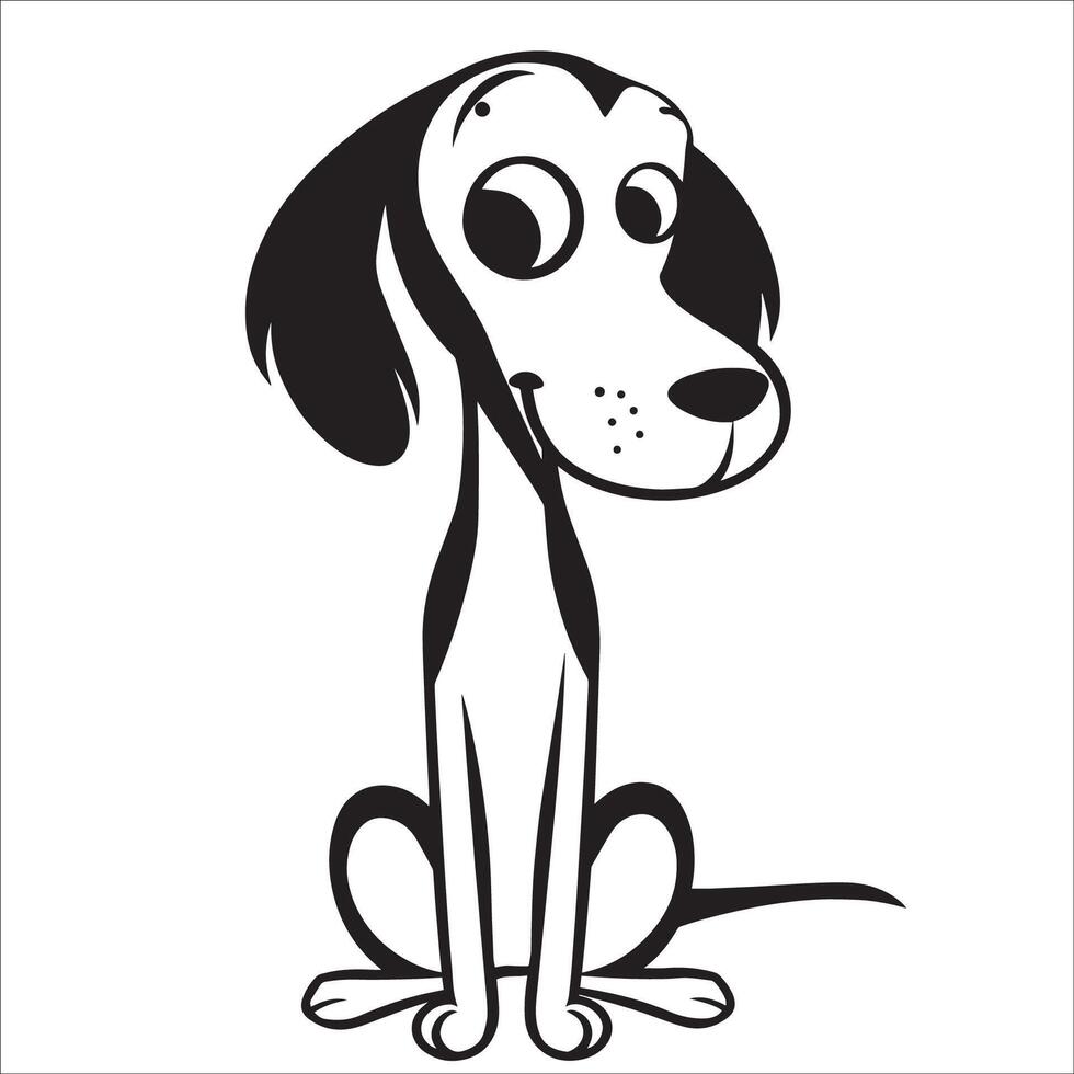 ai gegenereerd saluki hond is een zittend vector illustratie in zwart en wit