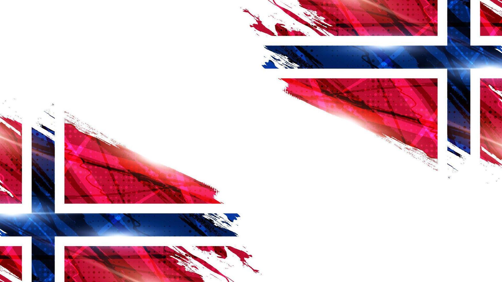 Noorwegen vlag in borstel verf stijl met halftone effect. Noorwegen nationaal vlag achtergrond met grunge concept vector