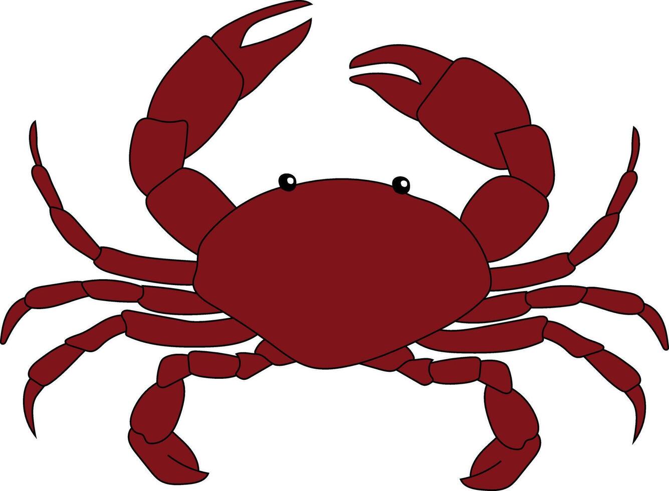 kleurrijk krab clip art voor zee leven geliefden vector