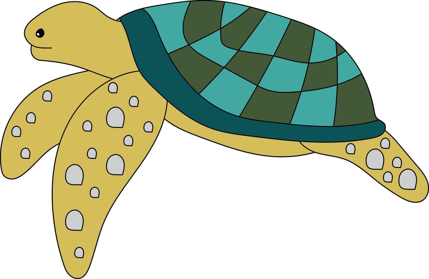 kleurrijk zee schildpad clip art vector