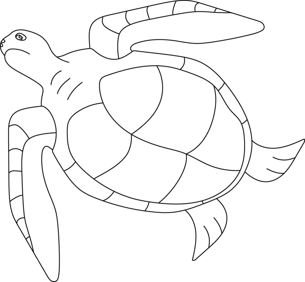 schets zee schildpad clip art vector