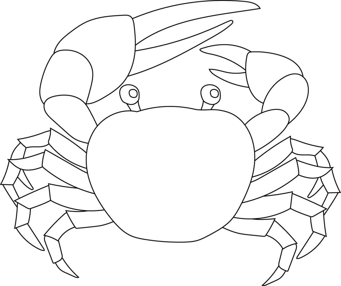 aquatisch dier. schets krab clip art vector