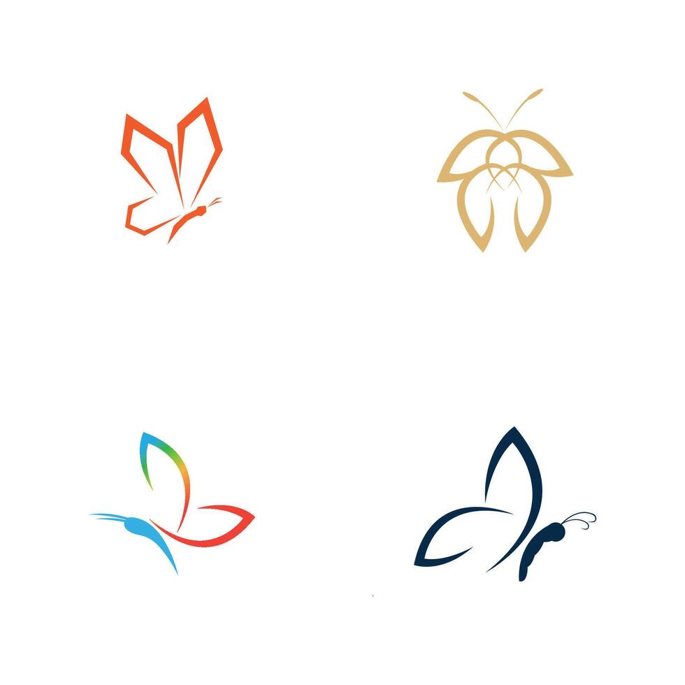 logo en symbool vlinder vector