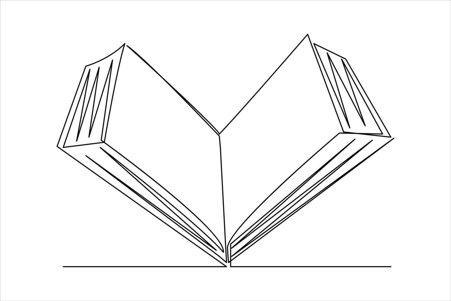 doorlopend een lijn tekening van een boek icoon. schets vector illustratie