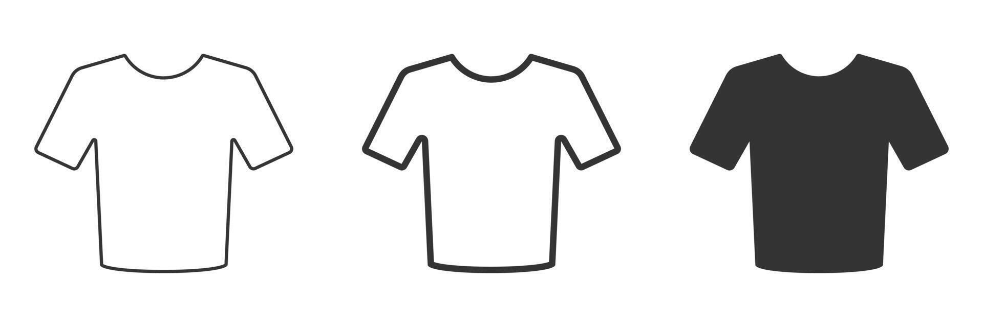 t-shirt icoon set. gemakkelijk ontwerp. vector illustratie.