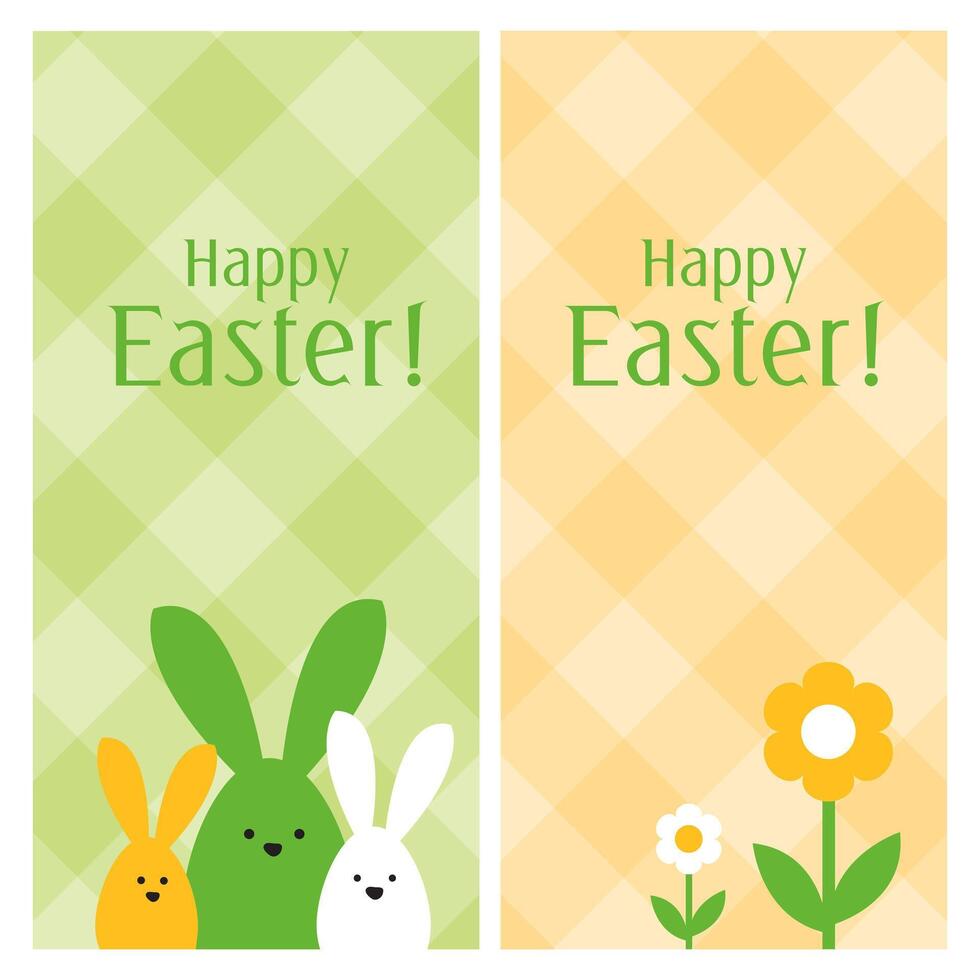 voorjaar viering Pasen spandoek. Pasen konijn familie. ontwerp element. vector