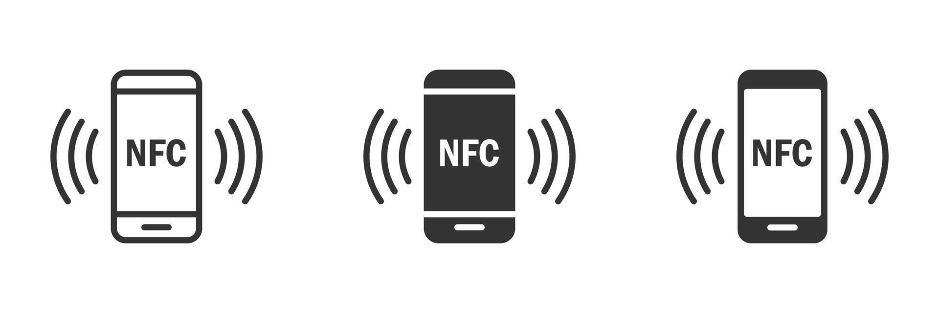 nfc technologie icoon. vector illustratie.