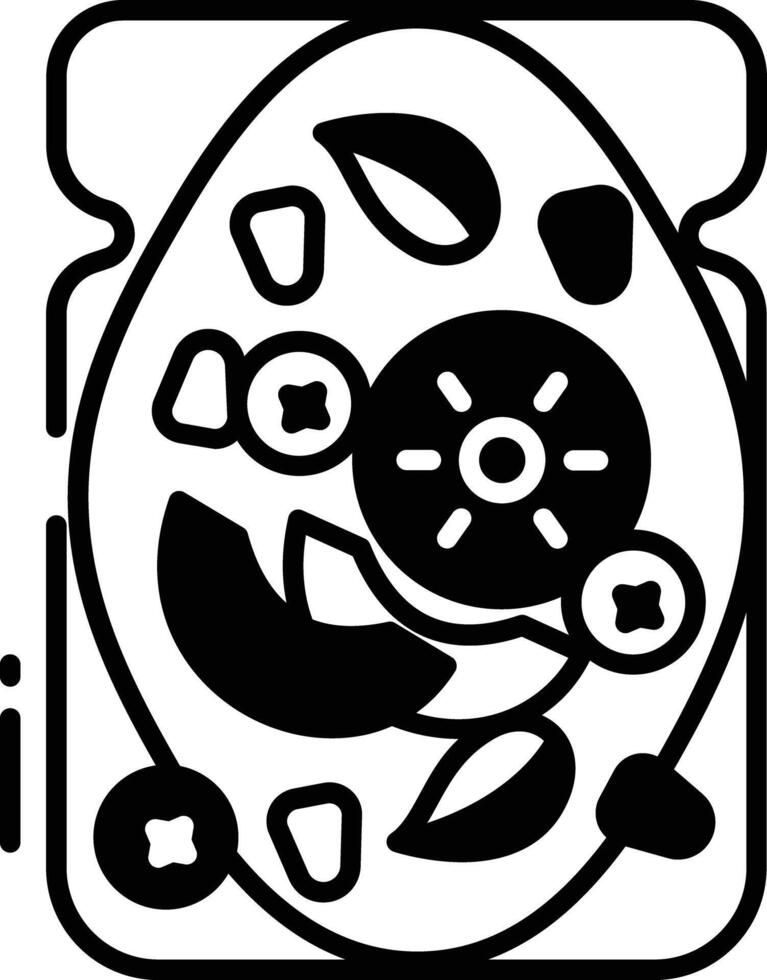 Mozzarella geroosterd brood glyph en lijn vector illustratie