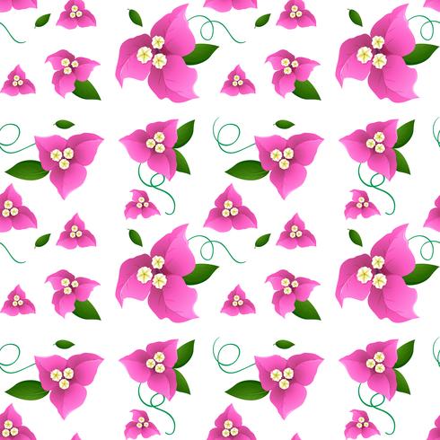 Naadloos ontwerp als achtergrond met roze document bloemen vector