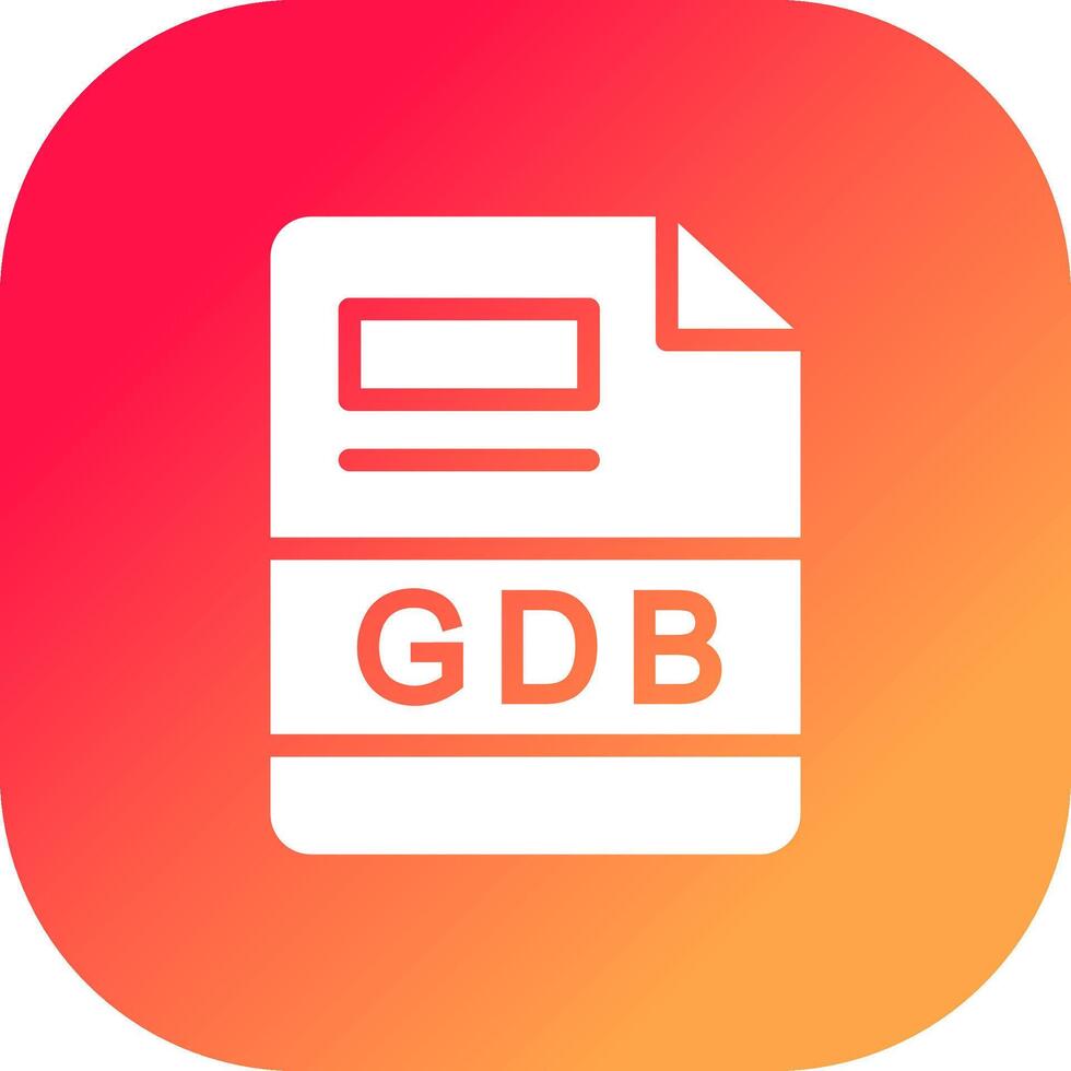 gdb creatief icoon ontwerp vector