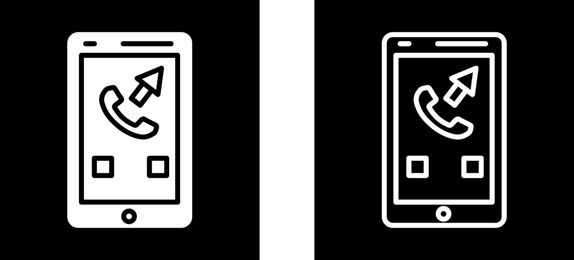 uitgaand telefoontje vector icoon